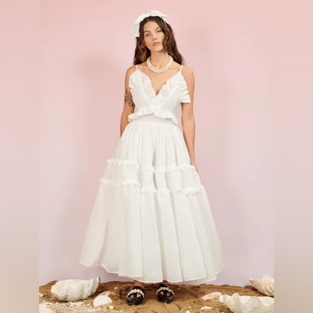 Sister Jane “Polly” Ruffle Midi Dress NWT
